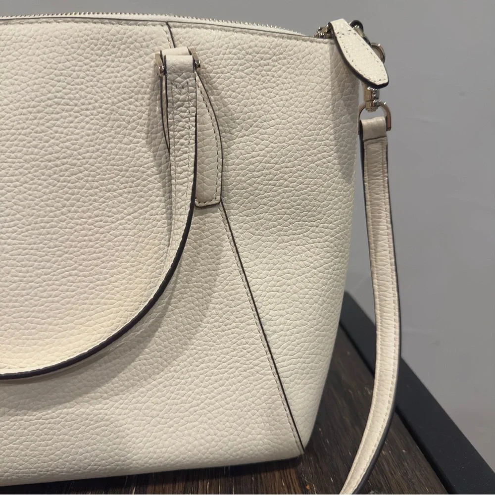 Kate‎ Spade Monica Satchel /Crossbody Handbag Buttermilk Glaze Leather EUC